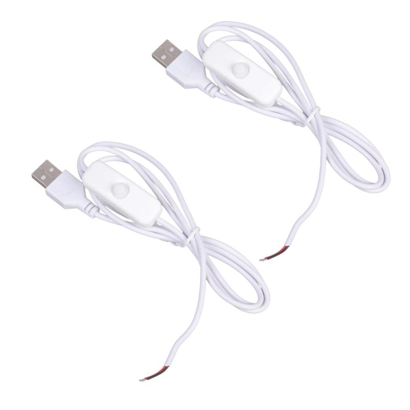 

Кабель с разъемами USB 2.0 папа 22AWG, оголенный провод, 1 м/1,5 м, для управления переключателями, с открытыми проводами, питание для электроники 5V1A. белый