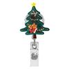 Christmas Badge Reel Holiday Patterned Badge Reel Clip Holiday Pattern Badge Reel Individual Packaged Christmas Id Holder
