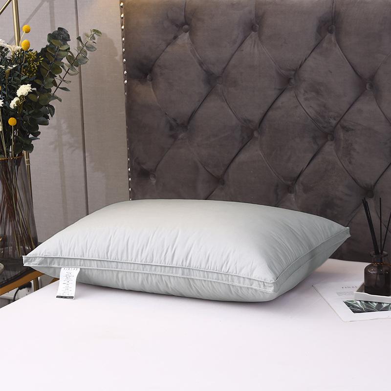 New Five-star Three-dimensional Goose Down Pillow 48*74cm Gray