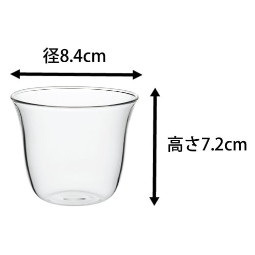 Iwaki Heat-Resistant Glass Parfait Cup, 240ml X 6-Pack, KBT944