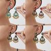 Floral Tassel Earrings Bohemian Ethnic Earrings Bohemian Dangle Earrings Floral For Ethnic Parties Vacations Casual Wear