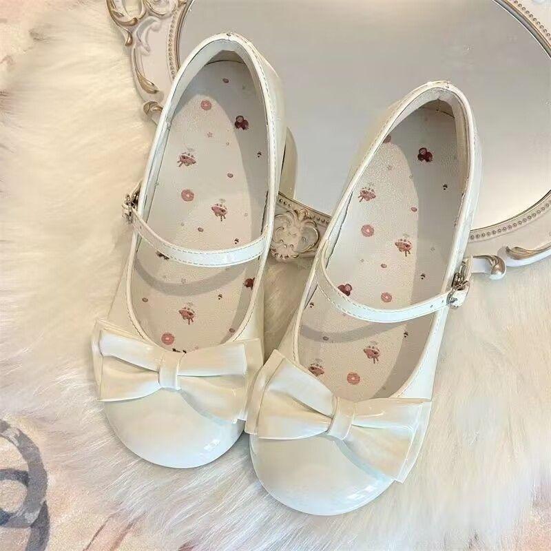 Summer new sweetheart full price story 2025 round original cute heart round head bow single shoes