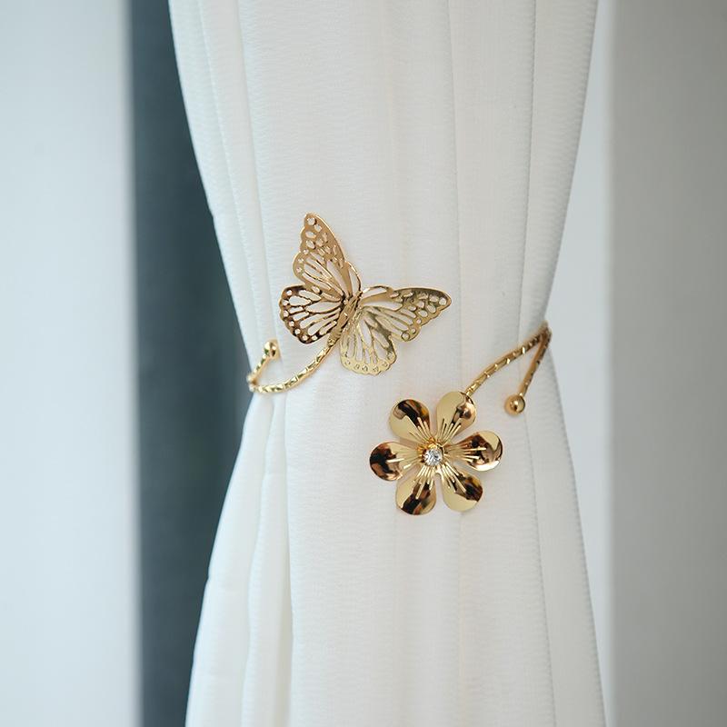 Exaggerated Flower Opening Curtain Strap Curtain Buckle 2pc