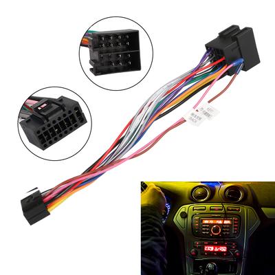 Para ALPINE Conector Estándar ISO Adaptador Arnés de Cables Adaptador Radio Estéreo de Coche Enchufe de 16 Pines Cable Adaptador de Cable de Coche