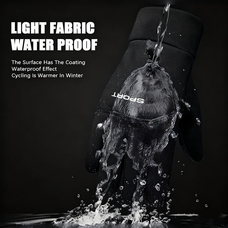 Winter Cycling Warm Gloves for Unisex Outdoor Sports Running Windproof Touch Screen Full Finger Gloves Washable Non Slip Gloves