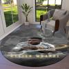 Kylian Mbappe Round Area Rug,Carpet Rug for Living Room Bedroom Sofa Playroom Decor,Non-slip Floor Mat