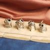 Vintage Brass Samurai Helmet Creative Rope Pendant Three-Way DIY Pendant Accessories Personalized Sword Pendant Wealth Cloth Buc