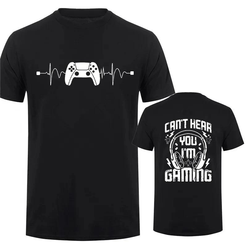 Men TShirts Cant Hear You Im Gaming Funny Video Gamer Humor Joke for Unisex TShirt Video Game Shirt Short Sleeve Tee Top