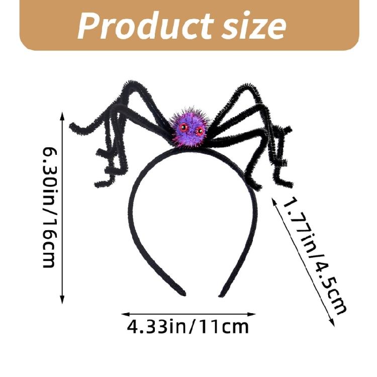Halloween Parties Essential Headbands Comfortable Festival Halloween Headgears with Spders for Parties Fun
