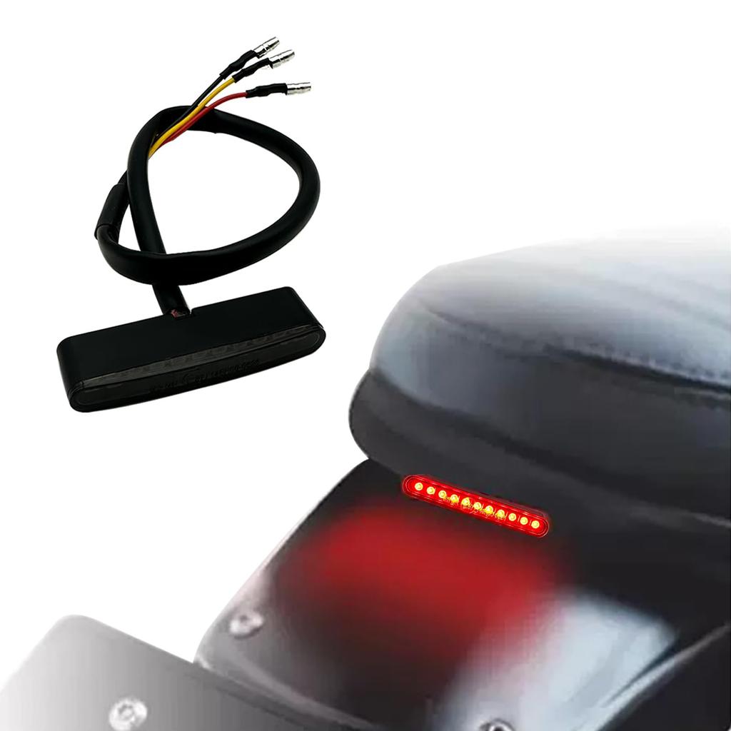 E-Prüfzeichen Zertifiziert LED Rückleuchte Wasserdicht Klein Mini Bremslicht Standlicht Universal (Rauch)