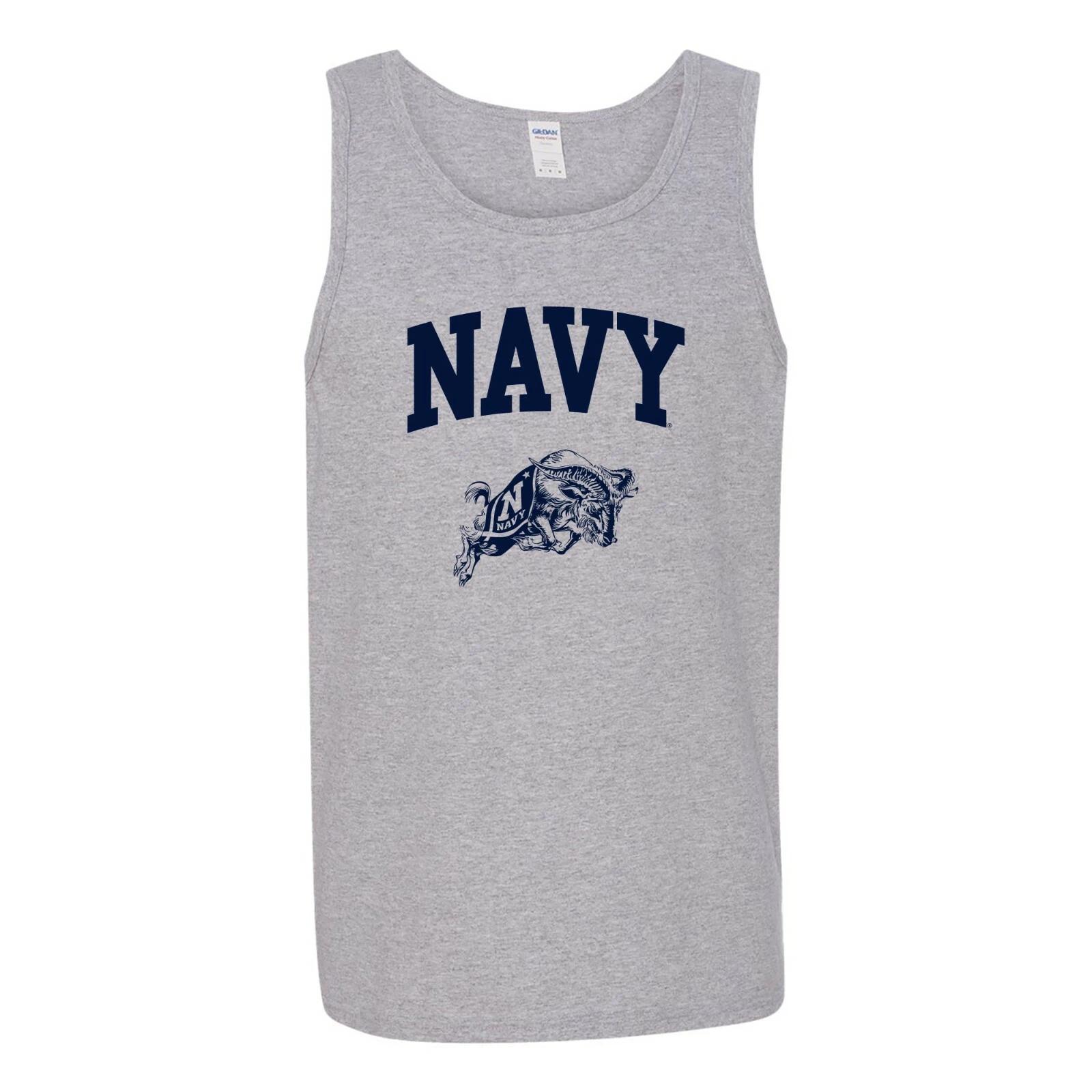 United States Naval Academy Arch Logo Licensed Unisex Tank - Sport Grey M