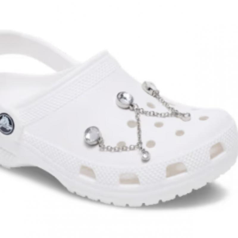 Crocs Silver Triple Gem Chain Jibbitz Pack