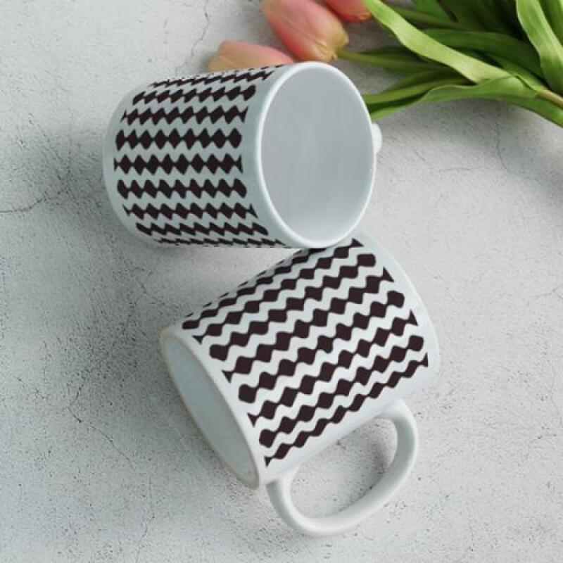 am528-Design Mug 2p-Simple Wave Pattern