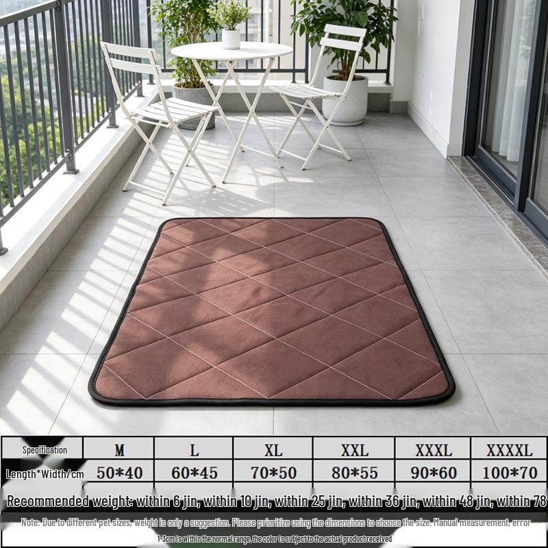 All-Season Oxford Pet Mat: Scratch-Resistant, Non-Slip Dog & Cat Bed 50x40