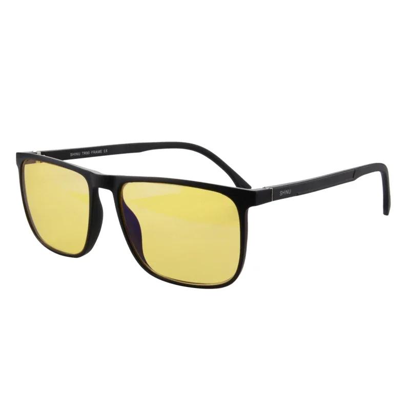 SHINU Blue Light Blocking Glasses with Red Lenses Protect Your Eyes From Digital Strain Good Sleep Glasses Men Red Eye Lens