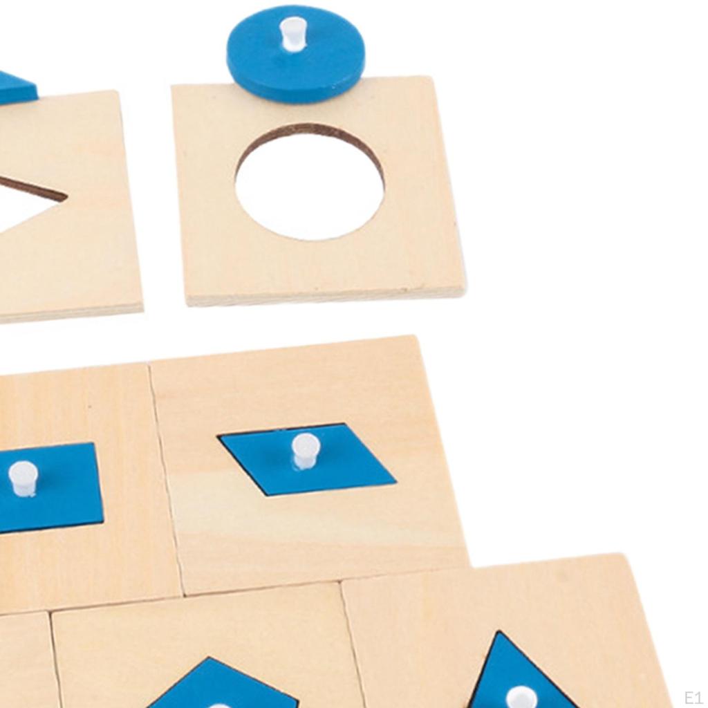 Montessori Toy Wooden Geometry Puzzle Preschool Educate Practicing Board Game Jigsaw for