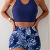 Print Halter Tie Two Piece Bikini For Hot Spring Yoga And Beach Vacation Comfortable Fashion