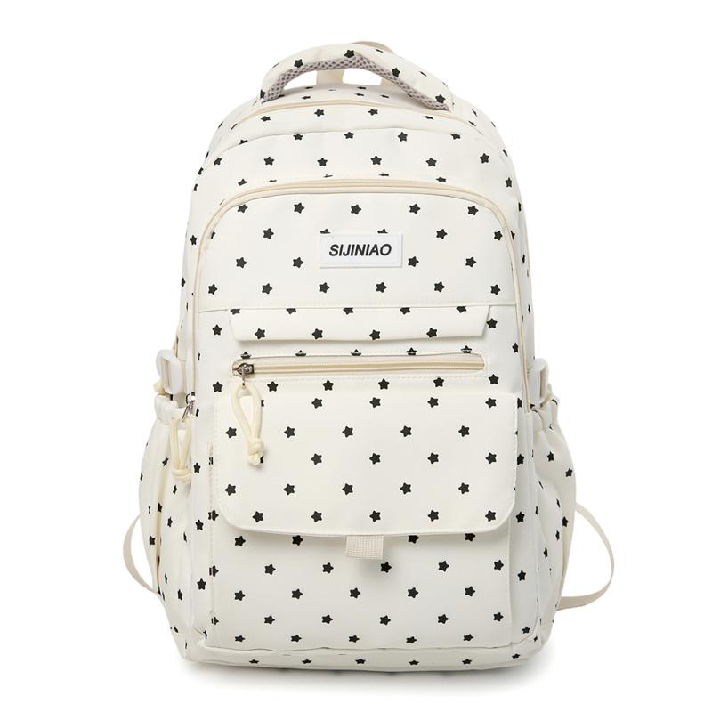 Wave Point Schoolbag Large Capacity College Style Backpack