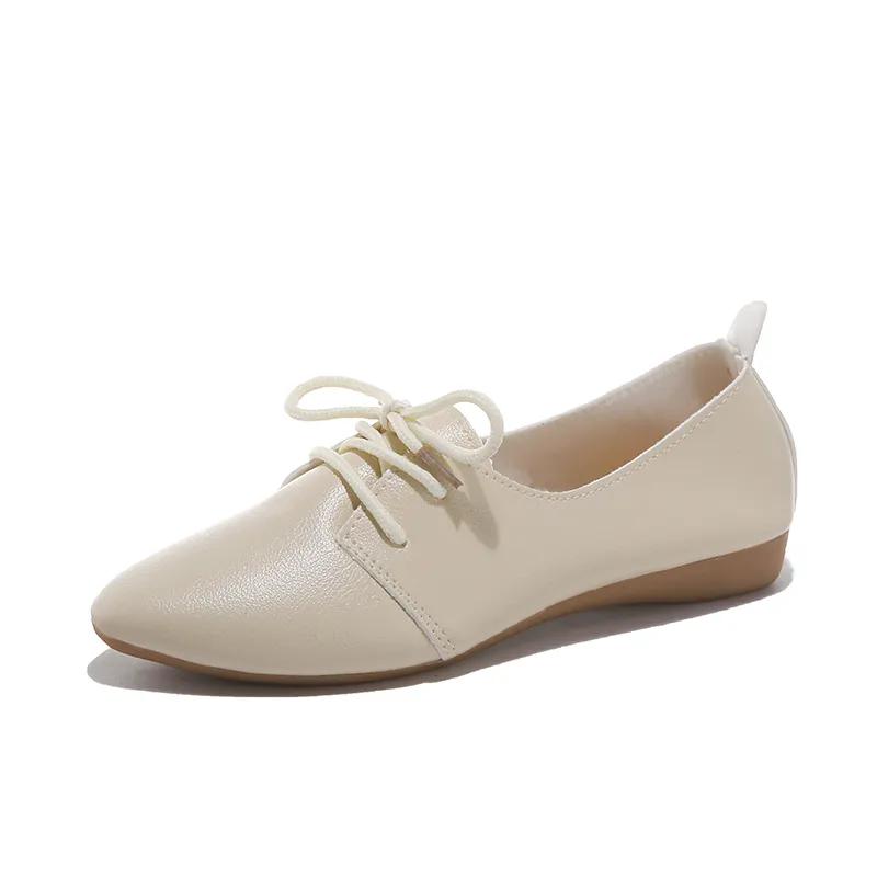 Women Spring and Autumn Shoes Solid Color Lightweight Flat Shoes Versatile Large Size Soft Casual Shoes