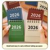 2025-2026 Mini Simple Calendar Small Desk Calendar Creative Coil Calendar Planner Desktop Decoration Office Stationery