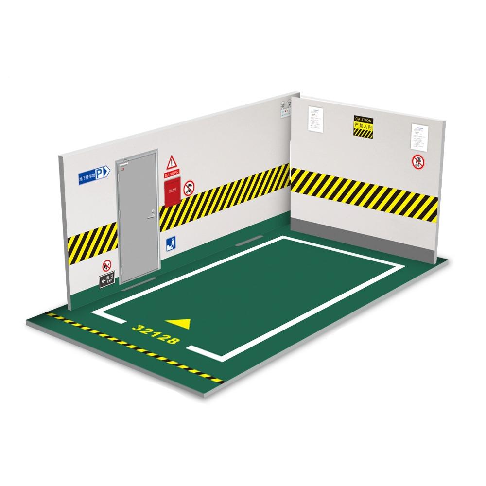 Automobile Toy 1/32 Car Garage Parking Space Garage DIY Scene Parking Lot Model  For Children