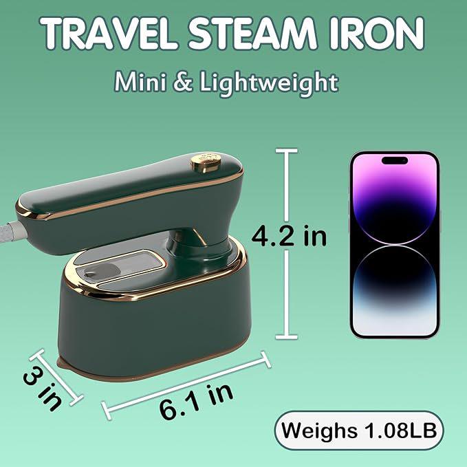 Dual-Mode Rotating Steam Iron for Dorms & Homes