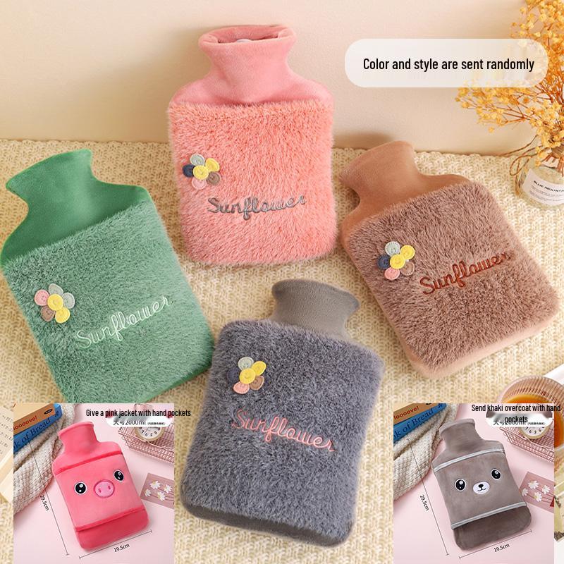 Large Hot Water Bottle - Versatile Hand Warmer & Belly Heat Pack with Water Injection