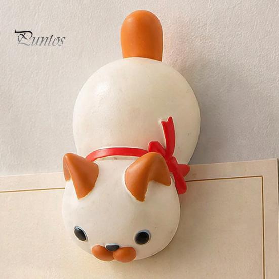 Decorative Magnetic Decor 3D Lying Cat Refrigerator Magnet, Cartoon Kitten Resin Fridge Animal Non-slip Whiteboard Magnets for Cabinet Locker,