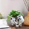 New Plateau Dairy Cow Resin Flower Pot: Succulent Vase & Home Decor Ornament