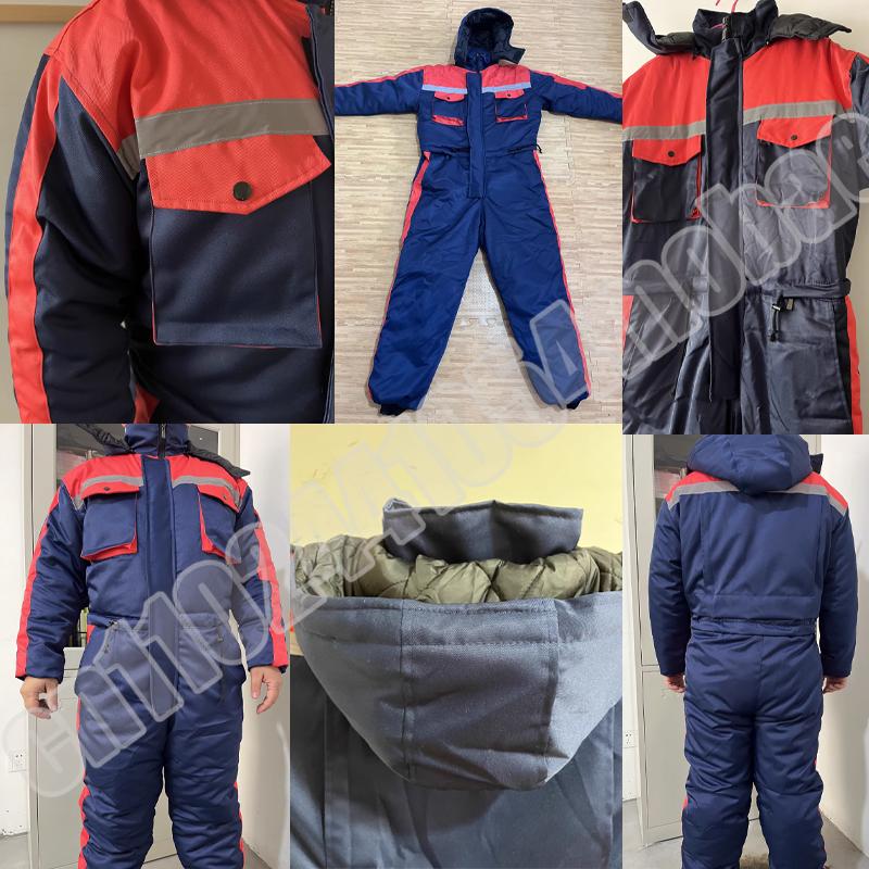Winter Motorcycle Waterproof Jacket One Piece Prevent Cold Ski Down Parka Jumpsuit Warm Hooded Cycling and Fishing Suits