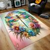 Tappeto Quadrato con Libellula Tappeto Antiscivolo per Soggiorno, Camera da Letto, Studio, Decorazione Corridoio, Perfetto per Decorazione Casa o Regali di Festa