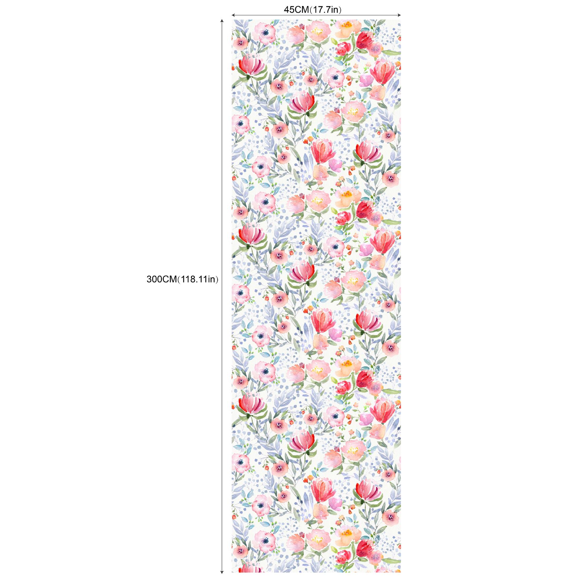 

Акварельные обои с цветами, самоклеящиеся обои для гостиной, спальни, девушки (45см*300см) RW298