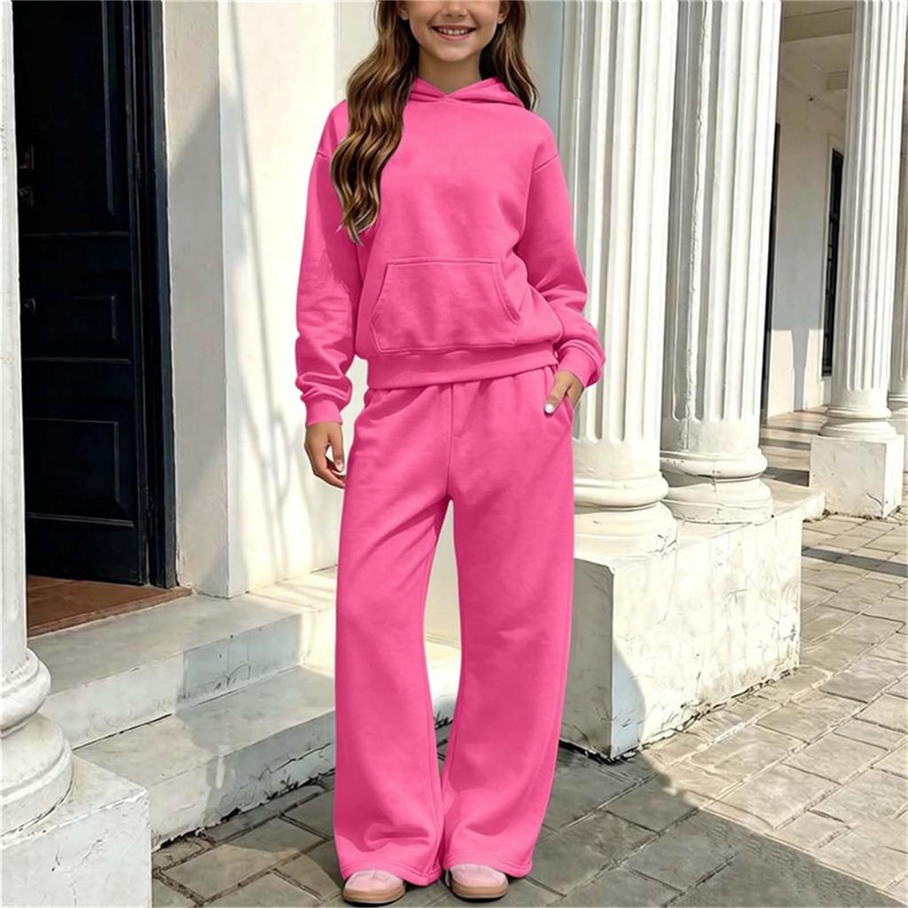 Youth Hoodie and Sweatpants Set for Boys Girls - Cozy Two-Piece Track Suit for Casual Wear