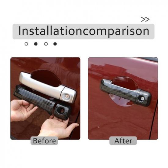 For Toyota FJ Cruiser 07-21 ABS Fiber Exterior Side Door Handle Cover Trim