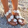 Dámské velké letní květiny Strappy ploché žabky Roman Sandals Bota