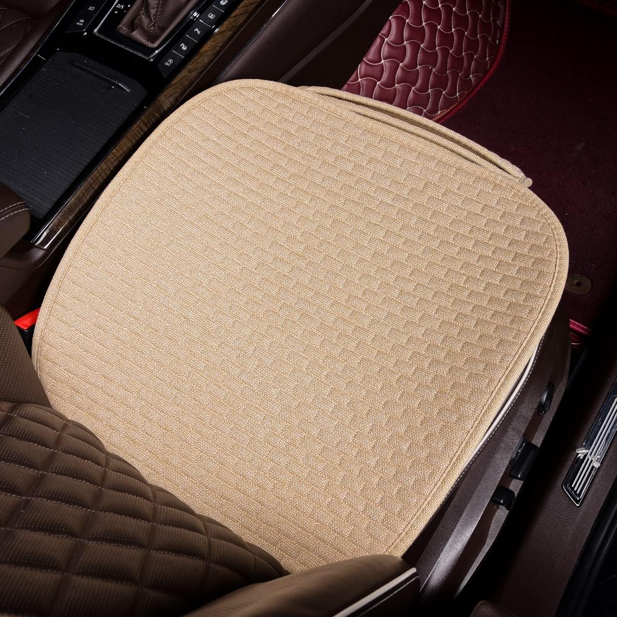 Льняные чехлы на автомобильные сиденья только на переднее сиденье — фото 5
