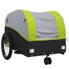 VidaXL Remorque de vélo noir et vert 30 kg fer 94144