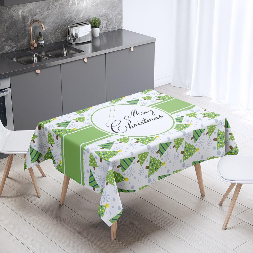Christmas Tablecloth Coffee Table Table Cloth Holiday Gift Decoration Tarp