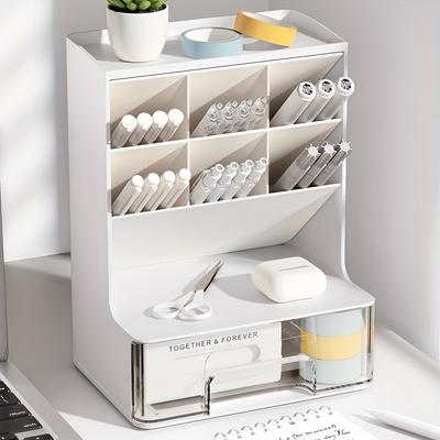 1PC Desktop Drawer Storage Box Desktop Storage Box Hanging Style Wall Storage Box Thickened Storage Rack For Makeup Pen Holder