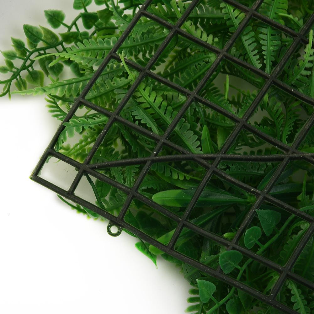 Artificial Green Grass Square Plastic Simulate Lawn Plant Fake Leaves Flowers For Home Wall Garden School Office Shop DIY Decor