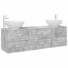 Maison Exclusive - Ensemble de mobilier de salle de bain 3 pc Gris béton