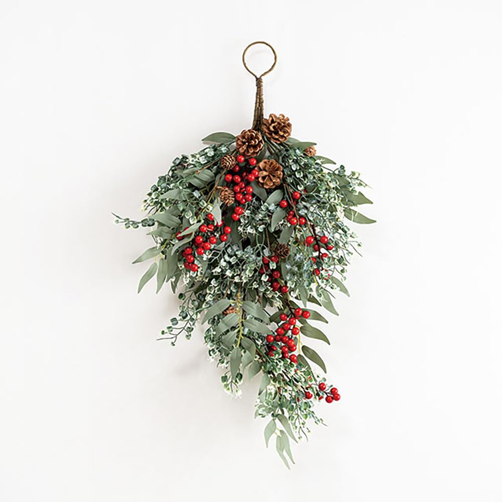 

HEADS Christmas Decoration W x with Nuts X-SW1 Swag, Green, 16.5 27.5 H, зелёный