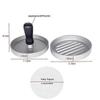 Hamburger patty maker, stainless steel hamburger mold, non-stick coating, includes 100 patty papers.
