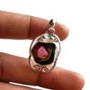 Natural Pink Bi-Color Tourmaline Gemstone 925 Sterling Silver Rare Pendant, Gift