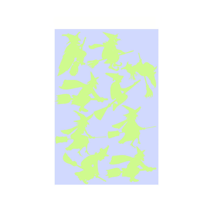 Funny Bat Fluorescence Wall Decal Cartoon PVC Halloween Luminous Stickers Waterproof Cute Night Glow Bat Decal Cartoon