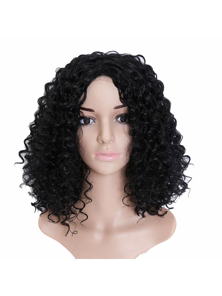 Africans Short Curly Hair  Synthetic Wig Explosive Wig High Quality High Temperature Fiber Material