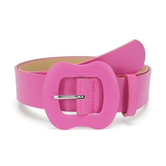 Women Belt Multi Holes Adjustable Length Gourd Buckle Faux Leather Waistband Solid Color Belt Decorative Jeans Accessories