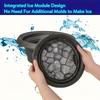 Square Ice Face Basin with Detachable Ice Compartments - Foldable, Ergonomic 30° Design for Portable Skincare at Home
