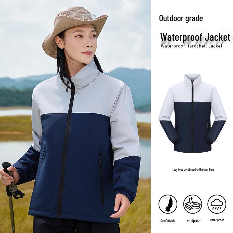 Men's Fleece-Lined Windbreaker: Custom Logo, Warm Work Jacket for Autumn/Winter