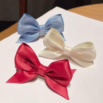 Cute Bowknot Hair Clips For Girls Kawaii Barrettes Fashion Hair Accessoires Kids Colored Fabric Woman Hairpin All-Match Hairgrip